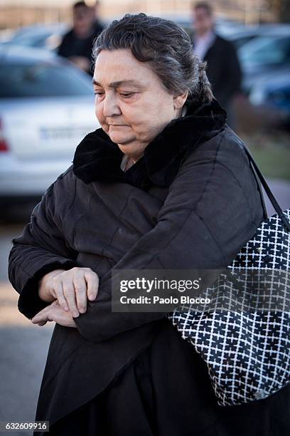 Elena Benarroch attends the funeral chapel for Bimba Bose on January 24, 2017 in Madrid, Spain. Bimba Bose died in Madrid at the age of 41 after...
