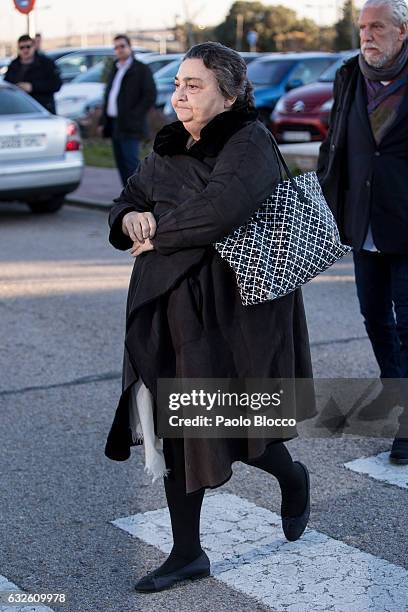 Elena Benarroch attends the funeral chapel for Bimba Bose on January 24, 2017 in Madrid, Spain. Bimba Bose died in Madrid at the age of 41 after...