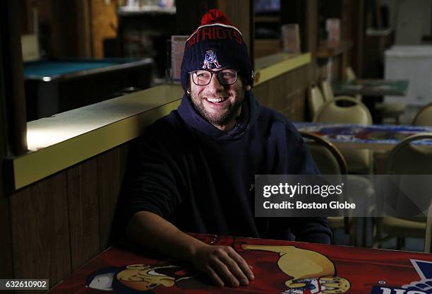 Nick Pratt sits for an interview inside the bar Pratty's CAV in Gloucester, MA, where "Manchester By The Sea" was filmed, on Jan. 24, 2017.