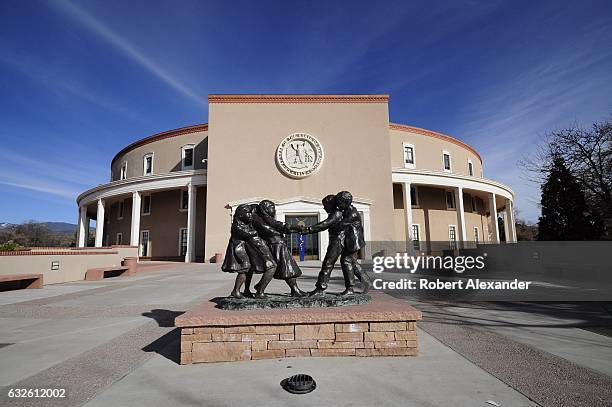 The New Mexico State Capitol, the only round state capitol in the United States, is informally known as 'the Roundhouse'.