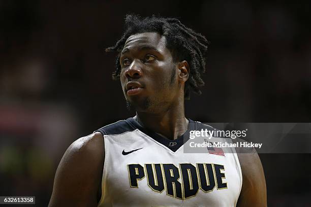 Caleb Swanigan of the Purdue Boilermakers is seen during the game against the Illinois Fighting Illini at Mackey Arena on January 17, 2017 in West...