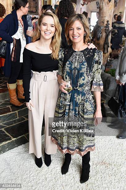 Actress Zoey Deutch and Editor in Chief of Glamour Magazine Cindi Leive attend Lunch Celebrating Films Powered By Women Hosted By Glamour's Cindi...
