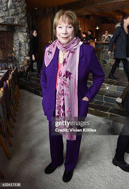 Actress Shirley MacLaine attends Lunch Celebrating Films Powered By Women Hosted By Glamour's Cindi Leive And Girlgaze's Amanda de Cadenet During...