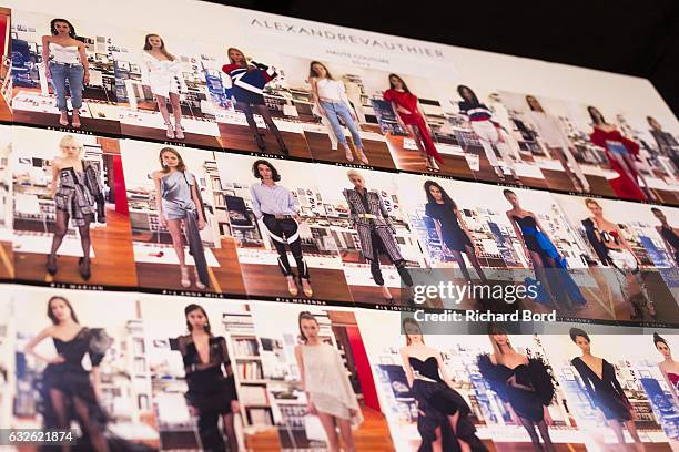 General view of atmosphere backstage prior the Alexandre Vautier Spring Summer 2017 show as part of Paris Fashion Week on January 24, 2017 in Paris,...