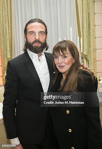 John Nollet and Babette Djian attend the Swarovski Celebrates 10 Seasons X Alexandre Vauthier cocktail and dinner at Hotel Ritz on January 24, 2017...