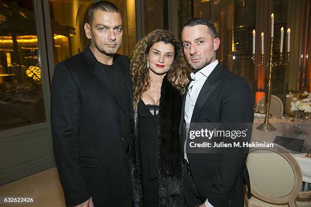 Paola Russo Alexandre Vauthier and guest attend the Swarovski Celebrates 10 Seasons X Alexandre Vauthier cocktail and dinner at Hotel Ritz on January...