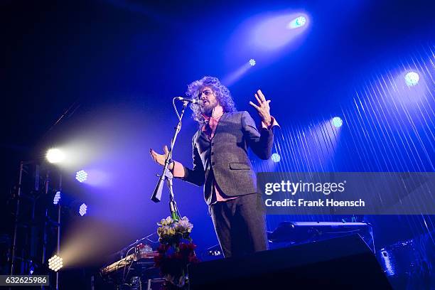 Singer Wayne Coyne of the American band The Flaming Lips performs live during a concert at the Huxleys on January 24, 2017 in Berlin, Germany.