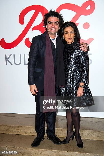 Rolando Villazon and his wife Lucia attend the B.Z. Kulturpreis 2017 at Staatsoper im Schiller Theater on January 24, 2017 in Berlin, Germany.