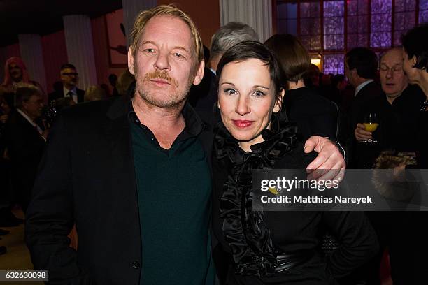 Ben Becker and his sister Meret attend the B.Z. Kulturpreis 2017 at Staatsoper im Schiller Theater on January 24, 2017 in Berlin, Germany.