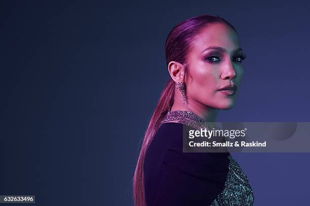 Actress Jennifer Lopez poses for a portrait at the 2017 People's Choice Awards at the Microsoft Theater on January 18, 2017 in Los Angeles,...