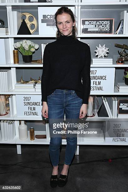 Actress Brooklyn Decker attends the 2017 Sundance Film Festival premiere of BandAid, hosted at PepsiCos Creators League Studio on January 24, 2017 in...