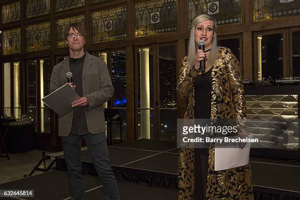 Chicago Chapter President Justin Roberts and Executive Director Sarah Jansen during the Recording Academy Chicago Chapter Nominee Reception and...