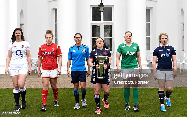 Sarah Hunter, Captain of England Women, Carys Phillips, Captain of Wales Women, Sara Barattin, Captain of Italy Women, Galle Mignot, Captain of...