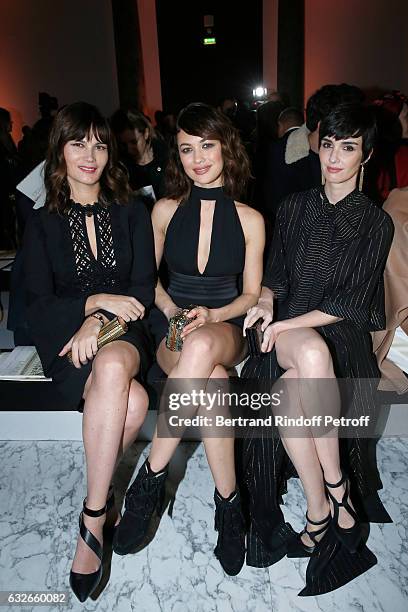 Marina Hands,Olga Kurylenko and Paz Vega attend the Elie Saab Haute Couture Spring Summer 2017 show as part of Paris Fashion Week on January 25, 2017...