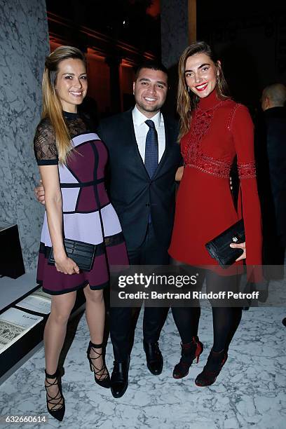 Petra Nemcova, Elie Saab Jr. And Alina Baikova attend the Elie Saab Haute Couture Spring Summer 2017 show as part of Paris Fashion Week on January...