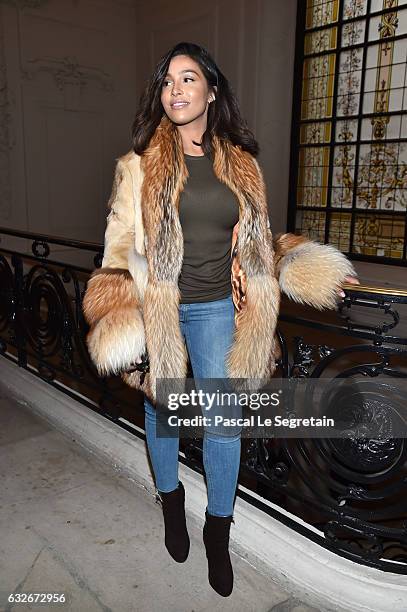 Majda Sakho attends the Jean Paul Gaultier Haute Couture Spring Summer 2017 show as part of Paris Fashion Week on January 25, 2017 in Paris, France.