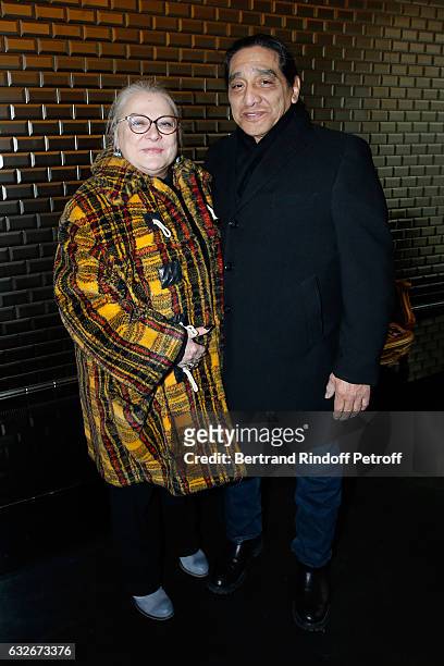 Actress Josiane Balasko and her husband George Aguilar attend the Jean Paul Gaultier Haute Couture Spring Summer 2017 show as part of Paris Fashion...