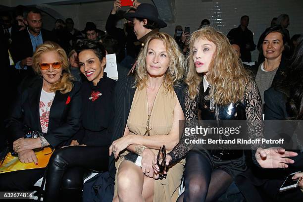 Sylvie Vartan, Farida Khelfa, Estelle Lefebure and Arielle Dombasle attend the Jean Paul Gaultier Haute Couture Spring Summer 2017 show as part of...