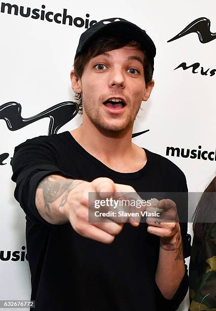 Singer/songwriter Louis Tomlinson visits Music Choice on January 25, 2017 in New York City.