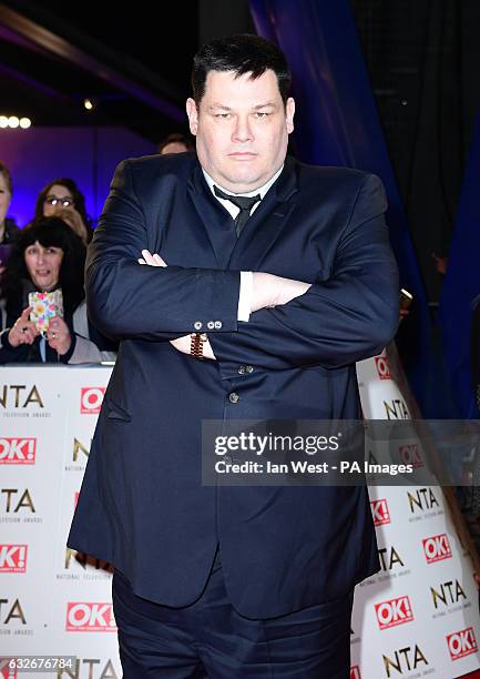 Mark Labbett arriving at the National Television Awards 2017, held at The O2 Arena, London. PRESS ASSOCIATION Photo. Picture date: 25th January,...