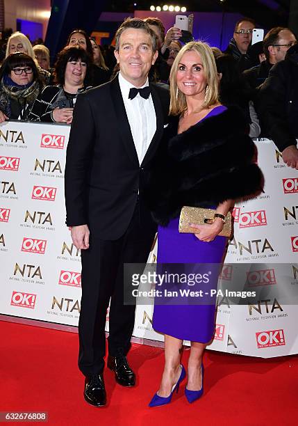 Bradley Walsh and wife Donna arriving at the National Television Awards 2017, held at The O2 Arena, London. PRESS ASSOCIATION Photo. Picture date:...