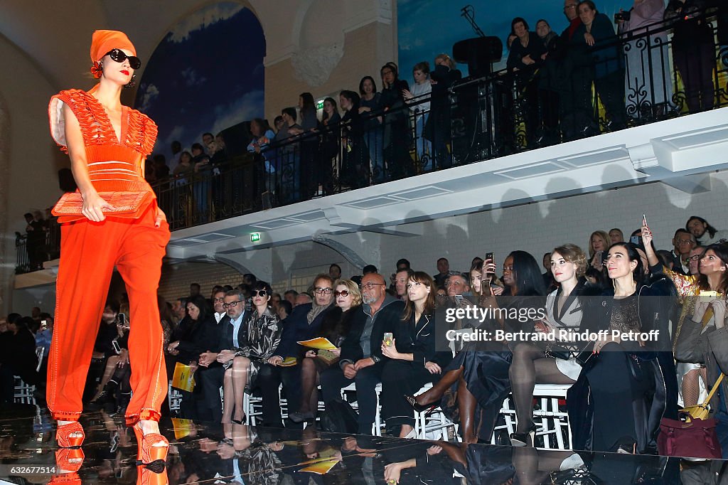 Jean Paul Gaultier : Front Row - Paris Fashion Week - Haute Couture Spring Summer 2017