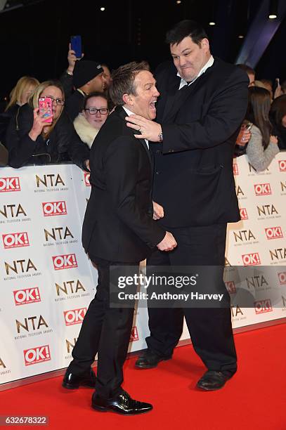 Bradley Walsh and Mark Labbett attend the National Television Awards on January 25, 2017 in London, United Kingdom.