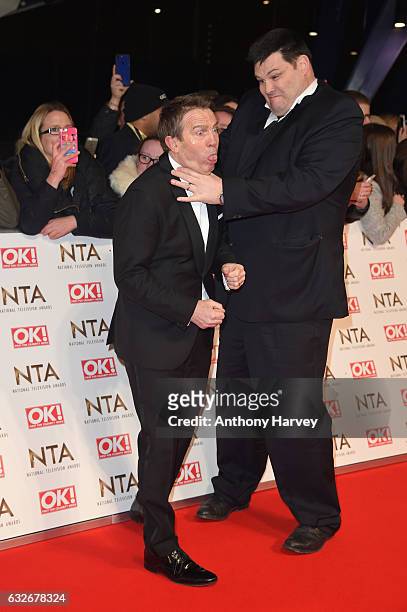 Bradley Walsh and Mark Labbett attend the National Television Awards on January 25, 2017 in London, United Kingdom.