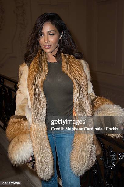 Majda Sakho attends the Jean Paul Gaultier Haute Couture Spring Summer 2017 show as part of Paris Fashion Week on January 25, 2017 in Paris, France.