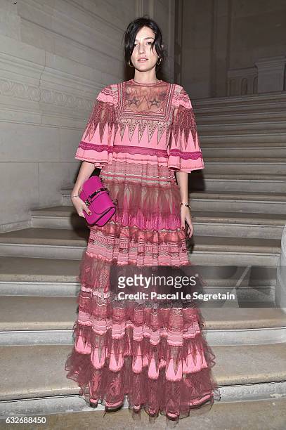 Eleonora Carisi attends the Valentino Haute Couture Spring Summer 2017 show as part of Paris Fashion Week on January 25, 2017 in Paris, France.