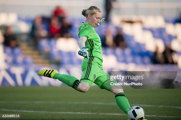 Hedvig Lindahl during the preseason friendly match between national women's Sweden vs. England in Pinatar Arena, San Pedro del Pinatar, Murcia,...