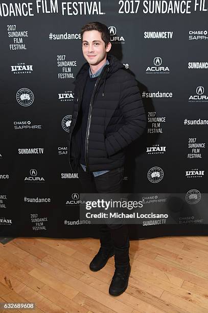 Logan Lerman attends the Cinema Cafe at Filmmaker Lodge on January 25, 2017 in Park City, Utah.