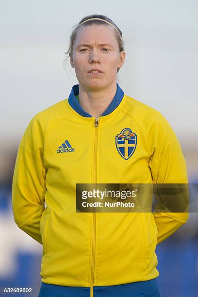 Hedvig Lindahl during the preseason friendly match between national women's Sweden vs. England in Pinatar Arena, San Pedro del Pinatar, Murcia,...