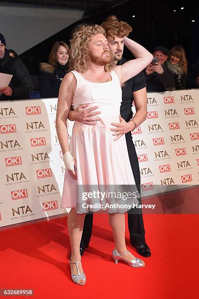 Leigh Francis and Paddy McGuinness attend the National Television Awards on January 25, 2017 in London, United Kingdom.