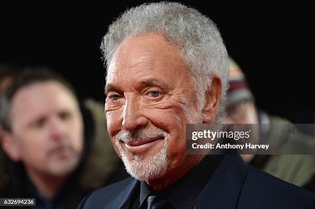 Singer Tom Jones attends the National Television Awards on January 25, 2017 in London, United Kingdom.