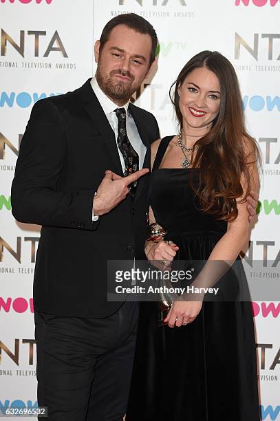 Danny Dyer and Lacey Turner with the award for Best Serial Drama Performance during the National Television Awards at The O2 Arena on January 25,...