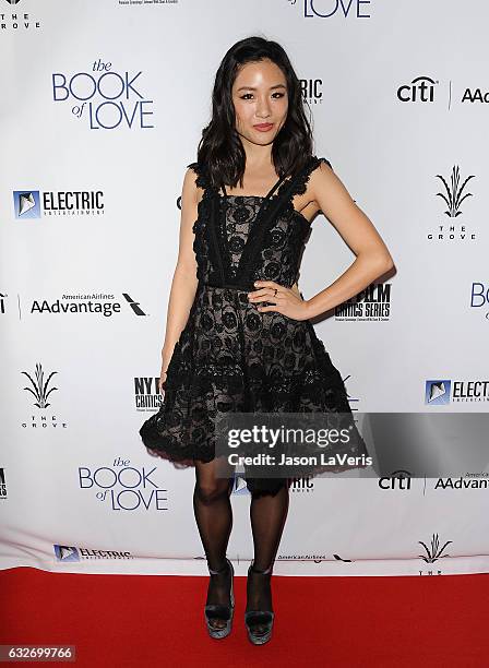 Actress Constance Wu attends the premiere of "The Book of Love" at The Grove on January 10, 2017 in Los Angeles, California.