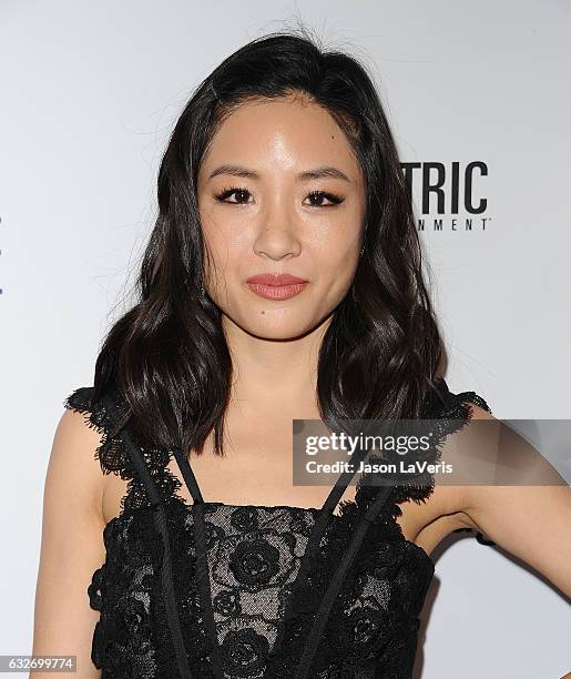 Actress Constance Wu attends the premiere of "The Book of Love" at The Grove on January 10, 2017 in Los Angeles, California.