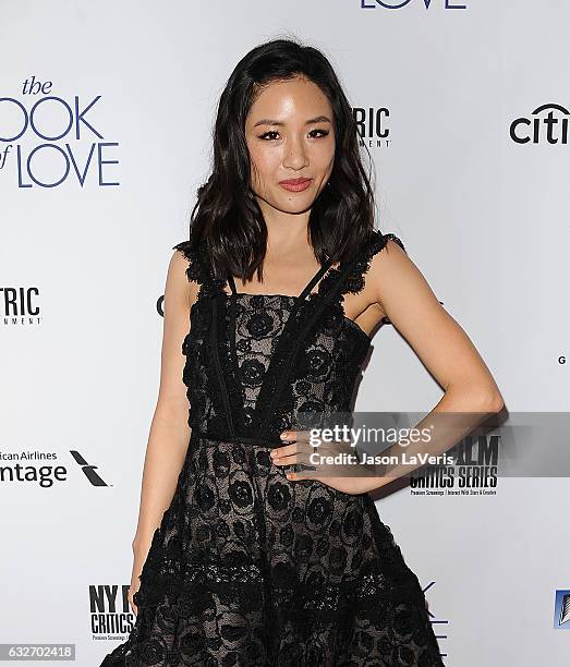 Actress Constance Wu attends the premiere of "The Book of Love" at The Grove on January 10, 2017 in Los Angeles, California.