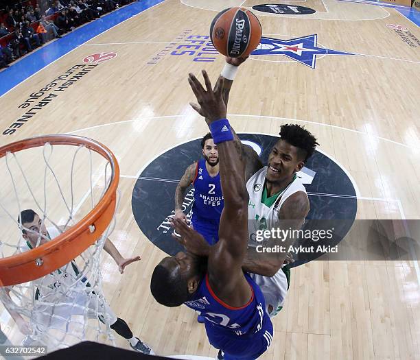 Will Clyburn, #12 of Darussafaka Dogus Istanbul in action during the 2016/2017 Turkish Airlines EuroLeague Regular Season Round 19 game between...