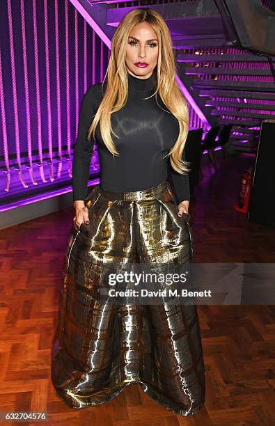 Katie Price attends the National Television Awards cocktail reception at The O2 Arena on January 25, 2017 in London, England.