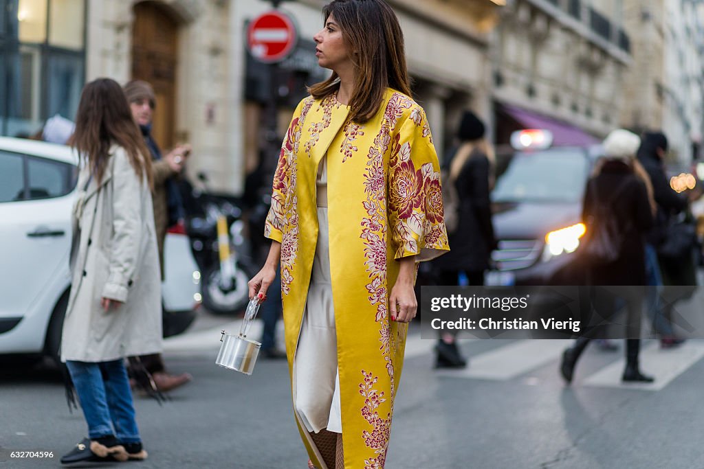 Street Style : Day Four - Paris Fashion Week- Haute Couture Spring Summer 2017