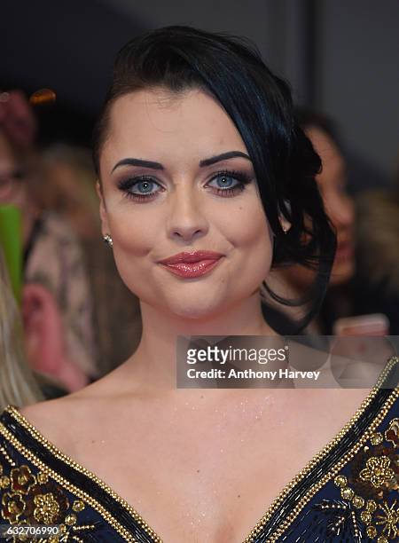 Shona McGarty attends the National Television Awards on January 25, 2017 in London, United Kingdom.