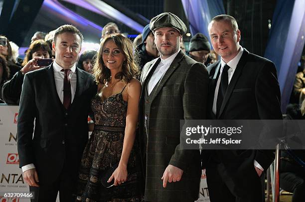 Alan Hulsall, Samia Longchambon, Shane Ward and Andy Whyment attends the National Television Awards on January 25, 2017 in London, United Kingdom.