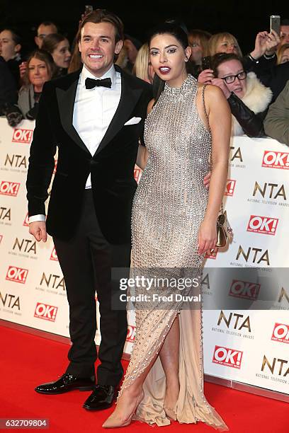 Cara De La Hoyde and Nathan Massey attend the National Television Awards at The O2 Arena on January 25, 2017 in London, England.