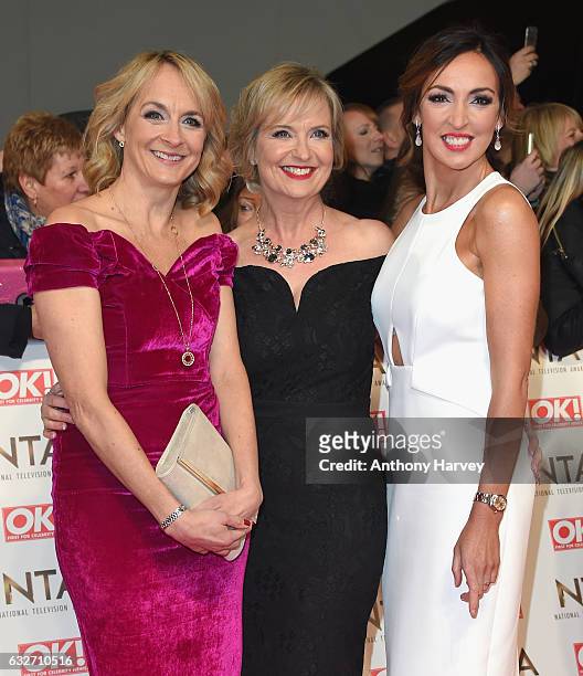 Louise Minchin, Carol Kirkwood and Sally Nugent attends the National Television Awards on January 25, 2017 in London, United Kingdom.