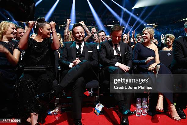 Lisa Armstrong, Anthony McPartlin, Declan Donnelly and Ali Astall during the National Television Awards at The O2 Arena on January 25, 2017 in...