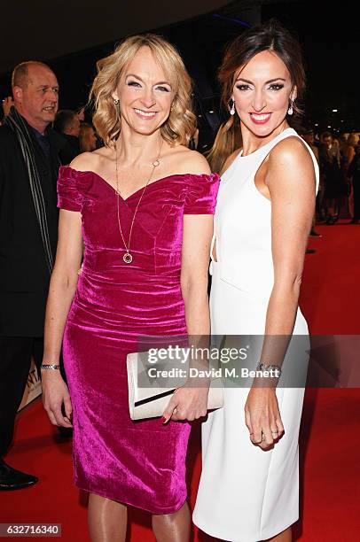 Louise Minchin and Sally Nugent attend the National Television Awards on January 25, 2017 in London, United Kingdom.