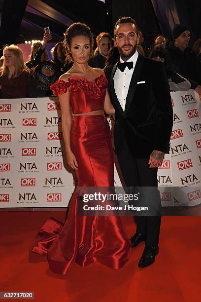 Megan McKenna and Pete Wicks attend the National Television Awards at Cineworld 02 Arena on January 25, 2017 in London, England.