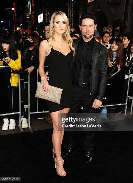Actor Ben Hollingsworth and wife Nila Myers attend the premiere of "xXx: Return of Xander Cage" at TCL Chinese Theatre IMAX on January 19, 2017 in...